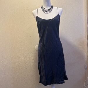 Victoria's vintage silk Secret Navy Chemise